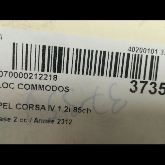 Bloc commodos occasion OPEL CORSA IV Phase 2 01-2011->03-2015 1.2i 85ch 5