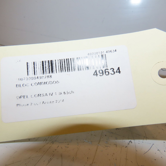 Bloc commodos occasion OPEL CORSA IV Phase 2 01-2011->03-2015 1.0i 65ch 6