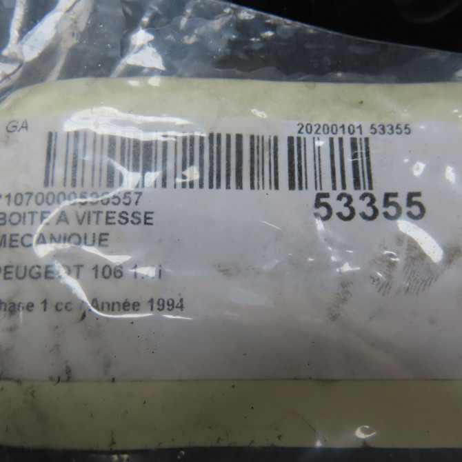 Boîte à vitesse mecanique occasion PEUGEOT 106 Phase 1 09-1991->04-1996 1.4i 2205GY 6