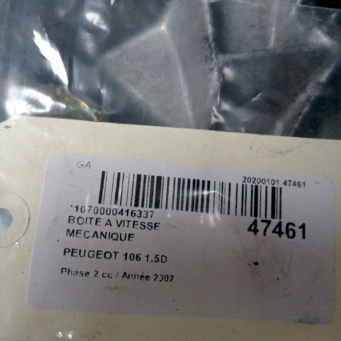 Boîte à vitesse mecanique occasion PEUGEOT 106 Phase 2 04-1996->09-2003 1.5D 2222S0 5