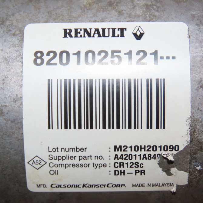 Compresseur air conditionne occasion DACIA SANDERO I Phase 1 06-2008->10-2012 1.5 DCI 85ch 8201025121 5