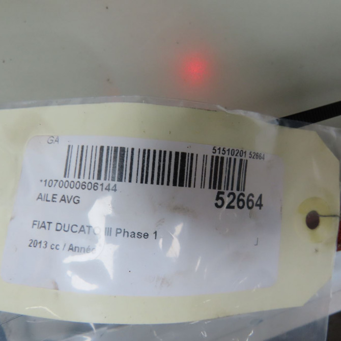 Aile avant gauche occasion FIAT DUCATO III Phase 1 06-2006->10-2014 53376858 5