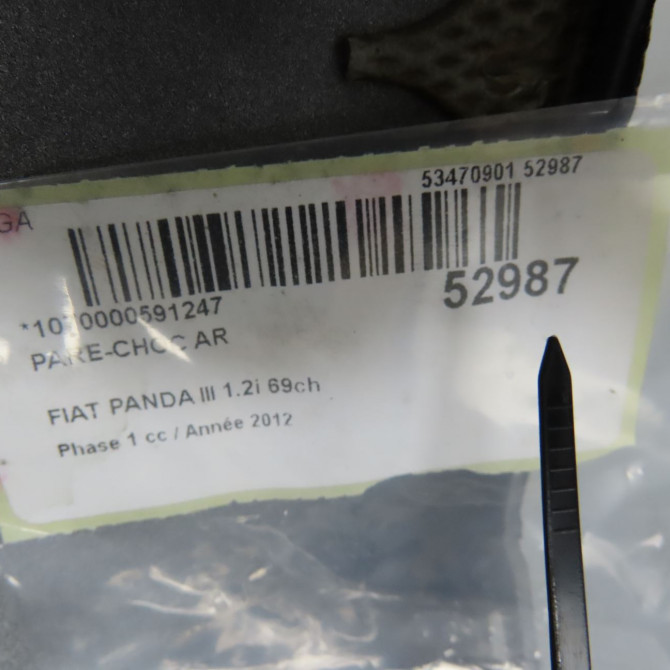 Pare-choc arrière occasion FIAT PANDA III Phase 1 01-2012->... 1.2i 69ch 8