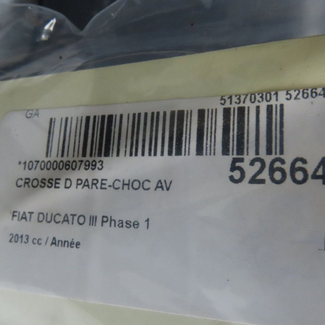 Crosse d pare-choc av occasion FIAT DUCATO III Phase 1 06-2006->10-2014 735423189 5