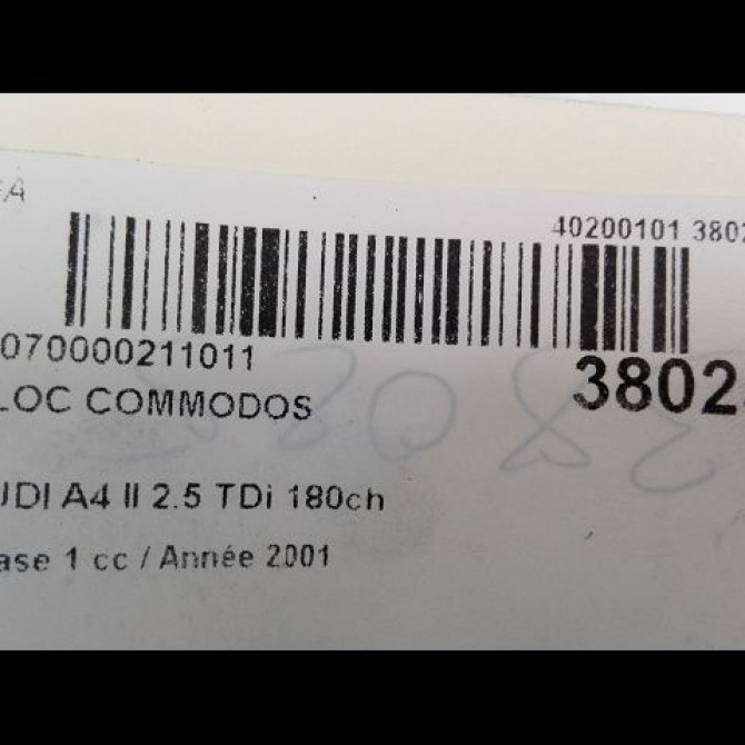 Bloc commodos occasion AUDI A4 II Phase 1 01-2001->11-2004 2.5 TDi 180ch 5