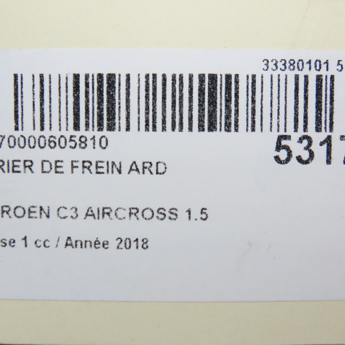 Etrier de frein arrière droit occasion CITROEN 146 Phase 1 04-1995->04-1999 1.5 BLUEHDI 120ch 1631731880 6