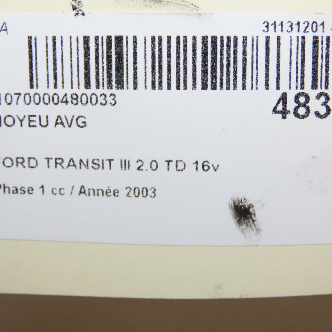 Moyeu avg occasion FORD TRANSIT III Phase 1 08-2000->09-2006 2.0 TD 16v 100ch 4507717 3