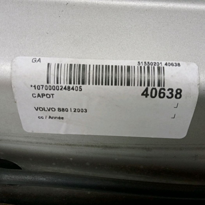 Capot occasion VOLVO S80 I 8643018 3