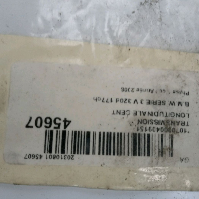 Transmission longitudinale cent occasion B.M.W. SERIE 3 V Phase 1 03-2005->09-2008 320d 177ch 3