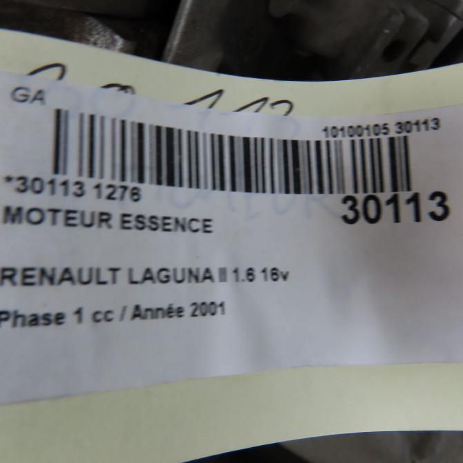 Moteur essence occasion RENAULT LAGUNA II Phase 1 11-2000->03-2005 1.6 16v 7701472712 6