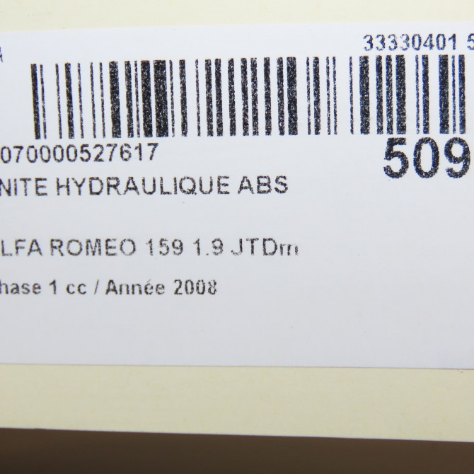 Unité hydraulique ABS occasion ALFA ROMEO 159 Phase 1 09-2005->05-2013 1.9 JTDm 120ch 71748401 7
