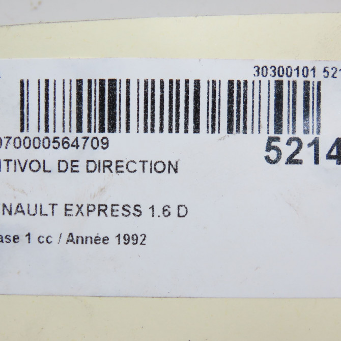 Antivol de direction occasion RENAULT EXPRESS Phase 1 11-1985->09-1994 1.6 D 7701044087 4