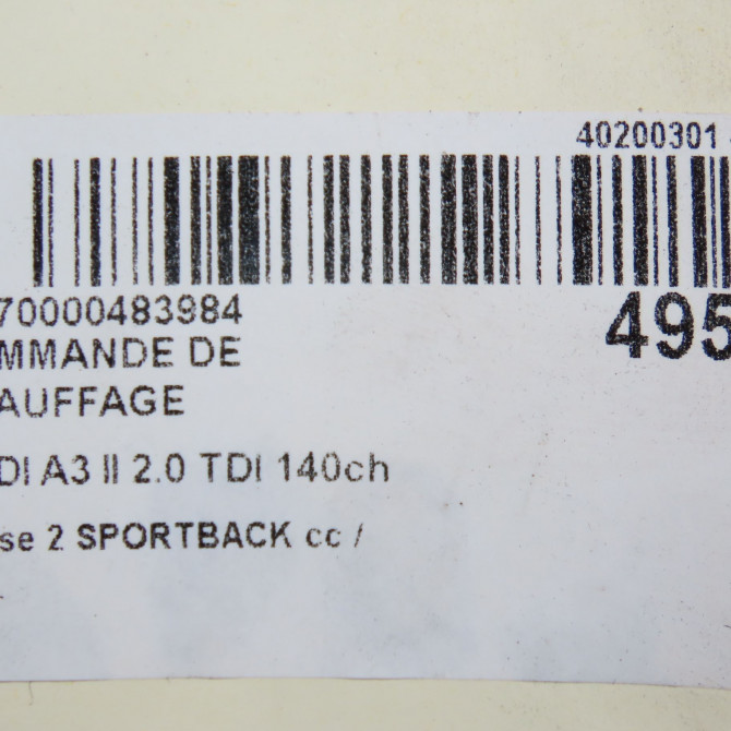 Commande de chauffage occasion  8P0820043BMXHA 7