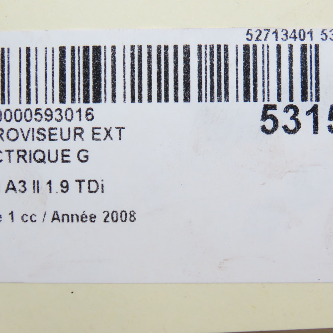 Retroviseur exterieur electrique gauche occasion AUDI A3 II Phase 1 06-2003->06-2008 1.9 TDi 8P1858531G01C 6