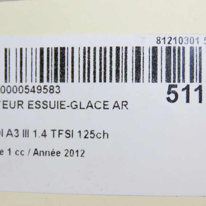 Moteur essuie-glace arrière occasion  8V0955711B 6