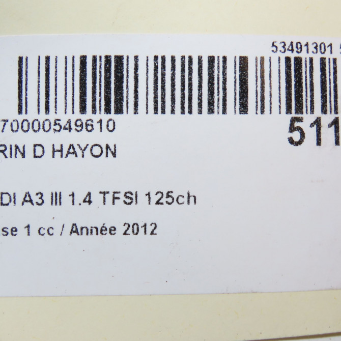 Verin droit hayon occasion  8V3827552 5