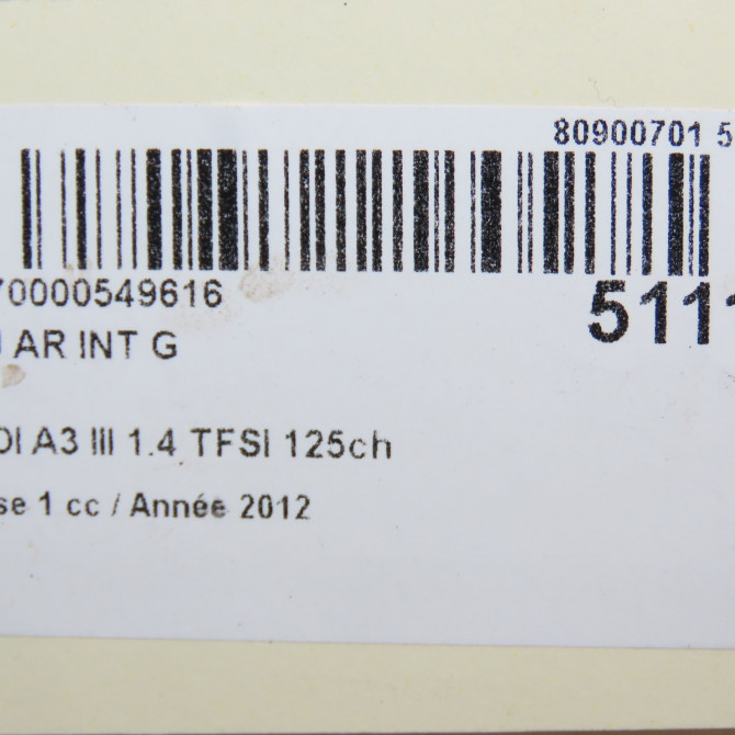 Feu arrière interieur gauche occasion  8V3945093B 6