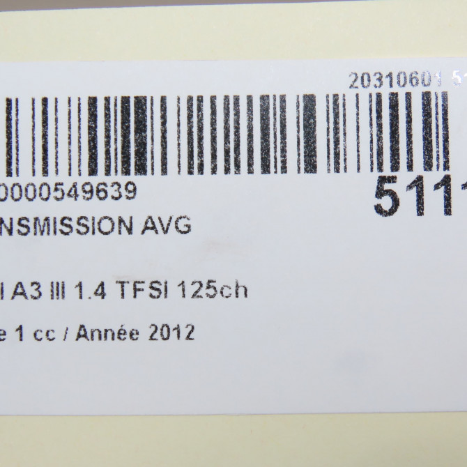 Transmission avant gauche occasion  5Q0407271A 5