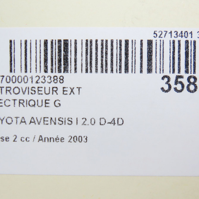 Retroviseur exterieur electrique gauche occasion TOYOTA AVENSIS I Phase 2 09-2000->05-2003 2.0 D-4D 8790605100 6
