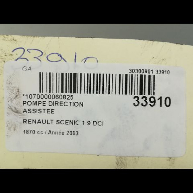 Pompe direction assistee occasion RENAULT SCENIC I Phase 2 08-1999->06-2003 7700417308 5