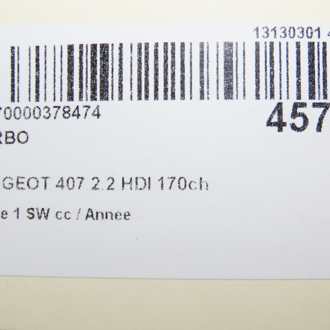Turbo occasion PEUGEOT 407 Phase 1 04-1995->04-1999 2.2 HDI 170ch 1672351280 6