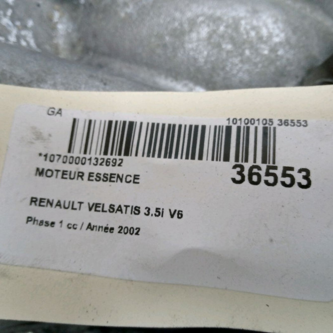 Moteur essence occasion RENAULT VELSATIS Phase 1 01-2002->04-2005 3.5i V6 240ch 5