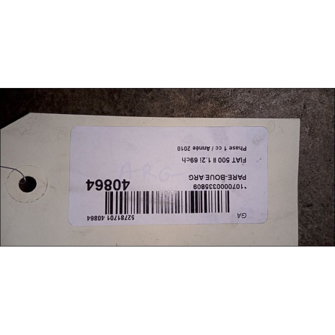 Pare-boue arrière gauche occasion FIAT 500 II 500 II Phase 1 2007-07-01->2016-03-31 1.2i 69ch 51786786 2