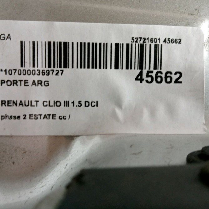 Porte arrière gauche occasion RENAULT CLIO III phase 2 ESTATE 03-2009->12-2014 1.5 DCI 75ch 7751478293 3