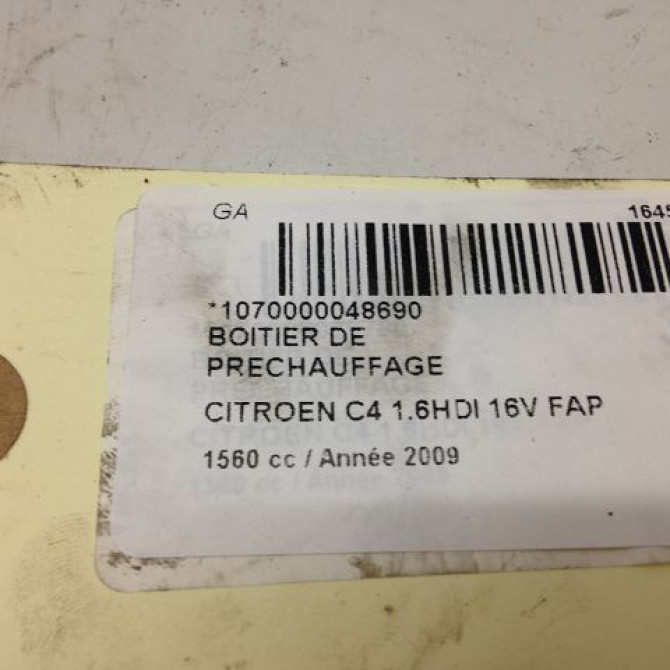 Boitier de préchauffage occasion CITROEN C4 II Phase 1 10-2010->01-2015 598140 4