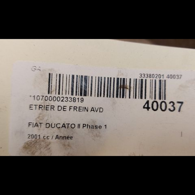 Etrier de frein avant droit occasion FIAT DUCATO II Phase 1 06-1994->03-2002 3