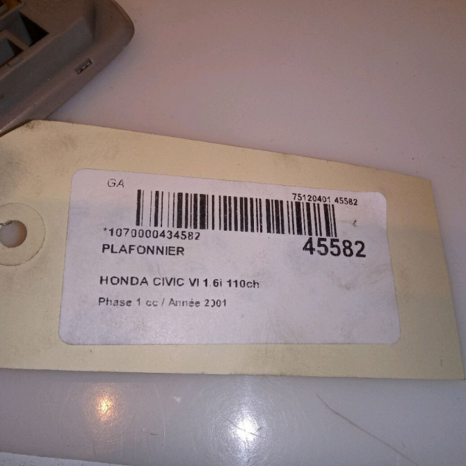 Plafonnier occasion HONDA CIVIC VI Phase 1 03-2001->12-2003 1.6i 110ch 34250SZ3003ZG 4