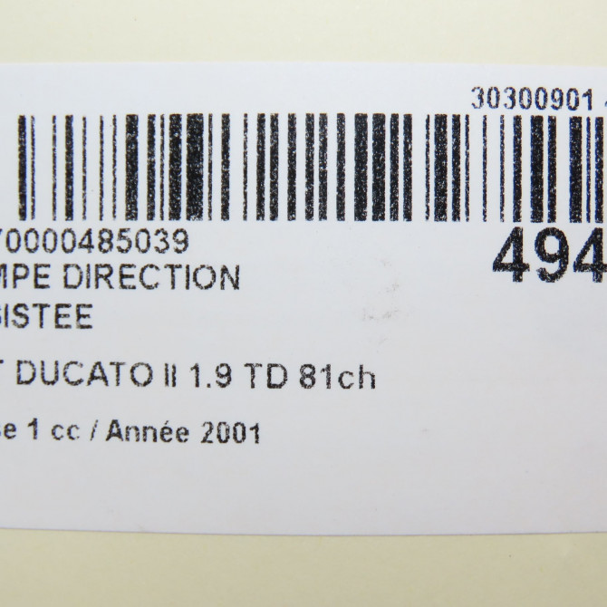 Pompe direction assistee occasion FIAT DUCATO II Phase 1 06-1994->03-2002 1.9 TD 81ch 1477396080 7