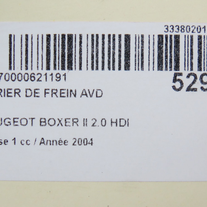 Etrier de frein avant droit occasion PEUGEOT BOXER II Phase 1 02-2002->06-2006 2.0 HDI 85ch 4401L7 6