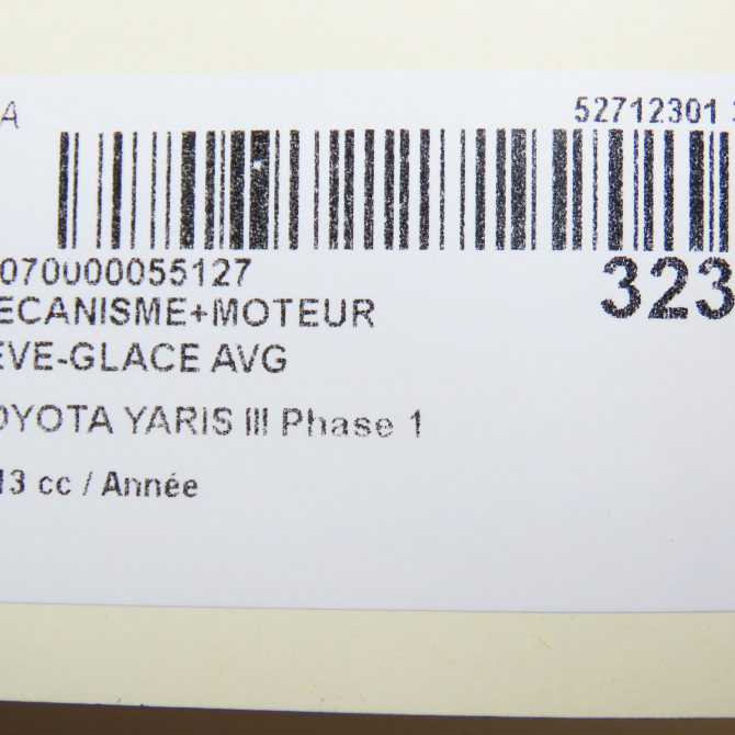 Mecanisme+moteur leve-glace avg occasion TOYOTA YARIS III YARIS III Phase 1 2011-03-01->2015-04-30 7