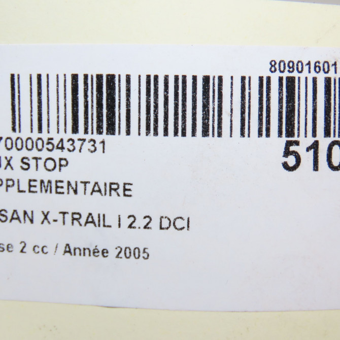 Feux stop supplementaire occasion NISSAN X-TRAIL I Phase 2 01-2004->11-2007 2.2 DCI 5