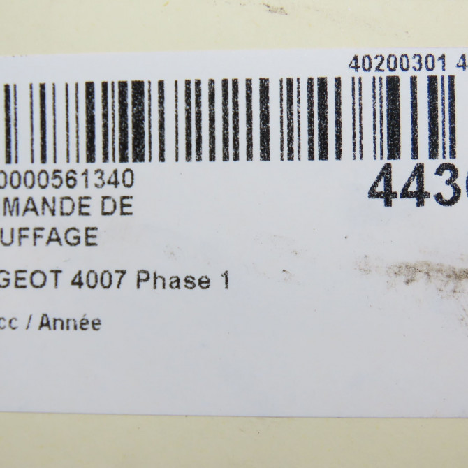 Commande de chauffage occasion PEUGEOT 4007 Phase 1 07-2007->03-2013 6