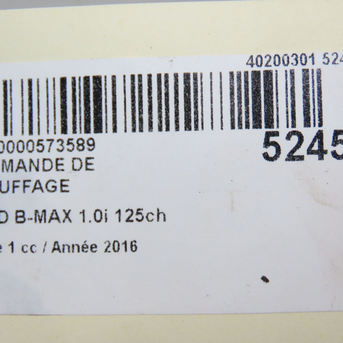 Commande de chauffage occasion FORD B-MAX Phase 1 06-2012->... 1.0i 125ch 1901283 6