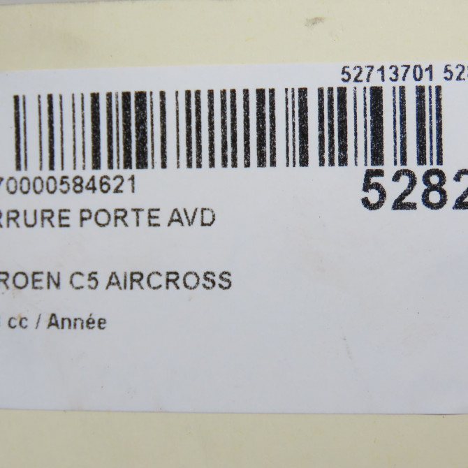 Serrure porte avd occasion CITROEN C5 AIRCROSS 9844508880 7
