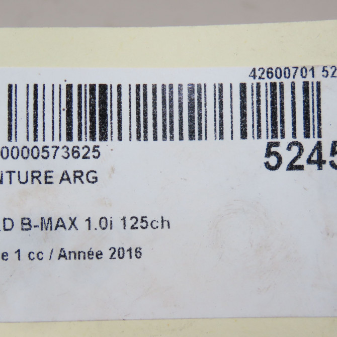 Ceinture arrière gauche occasion FORD B-MAX Phase 1 06-2012->... 1.0i 125ch 1791583 5