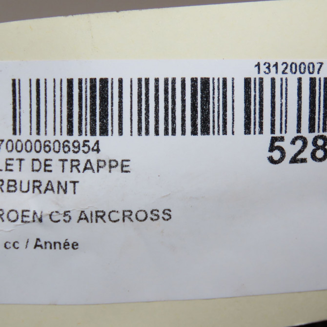 Volet de trappe carburant occasion CITROEN C5 AIRCROSS 9828549980 7