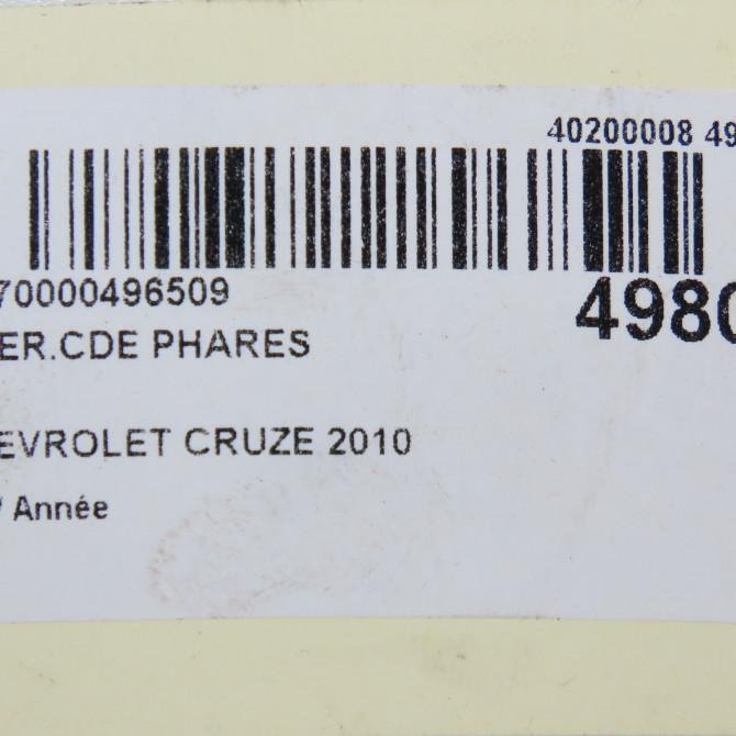 Interrupteur commande de phares occasion CHEVROLET CRUZE Phase 1 03-2009->... 13243590 4