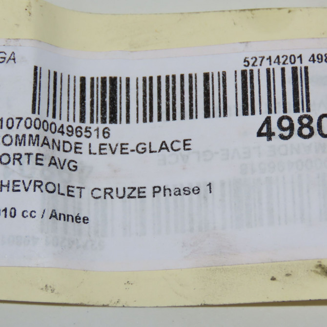 Commande lève-glace porte avant gauche occasion CHEVROLET CRUZE Phase 1 03-2009->... 20917577 4