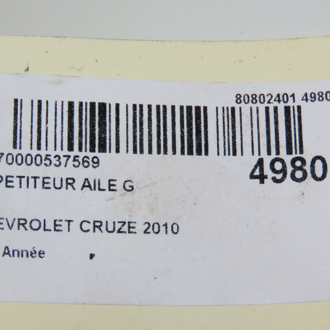 Répétiteur aile gauche occasion CHEVROLET CRUZE Phase 1 03-2009->... 13497989 4