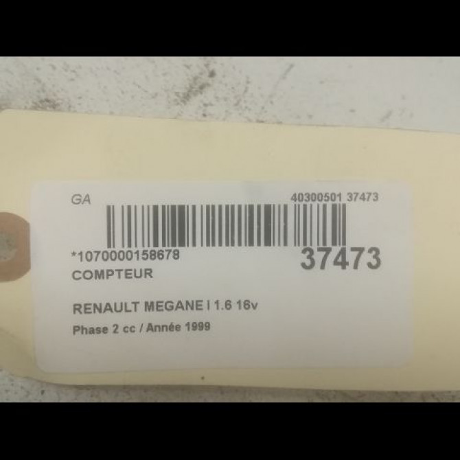 Compteur occasion RENAULT MEGANE I Phase 2 03-1999->06-2003 1.6 16v 8200038777 3