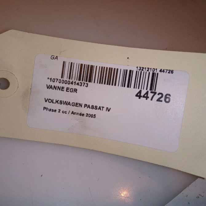 Vanne EGR occasion VOLKSWAGEN PASSAT IV Phase 2 10-2000->03-2005 1.9 TDI 130ch 5