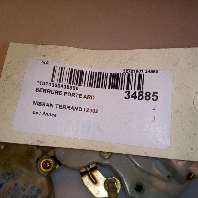 Serrure porte ard occasion NISSAN TERRANO I 825027F600 4