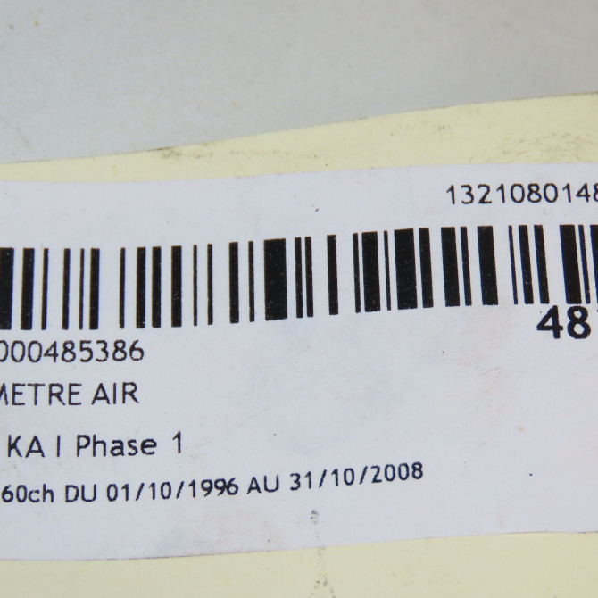 Debimetre air occasion FORD KA I Phase 1 10-1996->10-2008 1.3i 8v 60ch 1030844 5