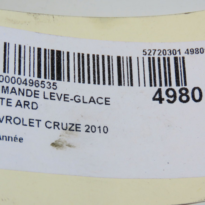 Commande leve-glace porte arrière droite occasion CHEVROLET CRUZE Phase 1 03-2009->... 20933566 4