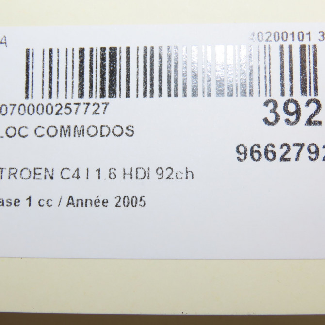 Bloc commodos occasion CITROEN C4 I Phase 1 11-2004->07-2008 1.6 HDI 92ch 624345 6