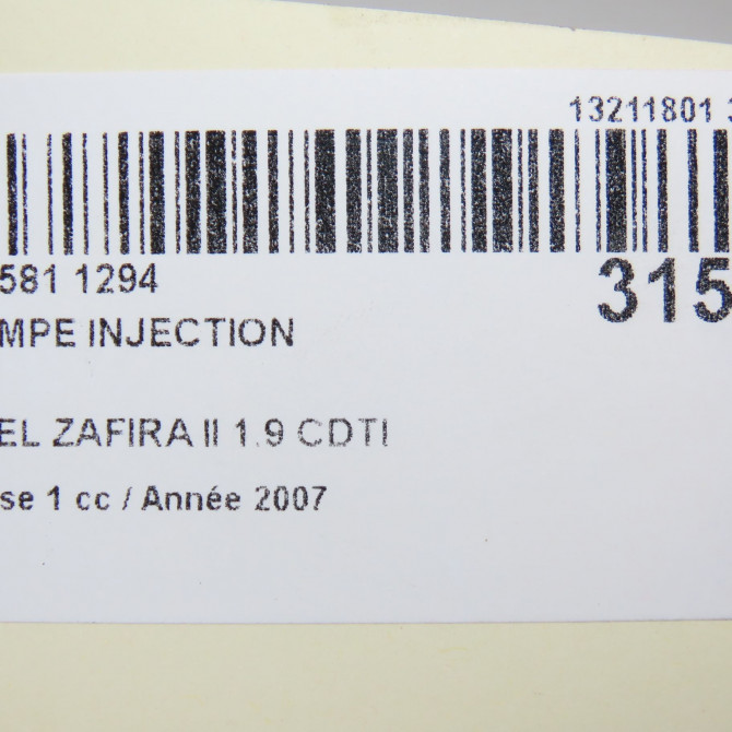 Rampe injection occasion OPEL ZAFIRA II Phase 1 07-2005->12-2007 1.9 CDTI 120ch 6